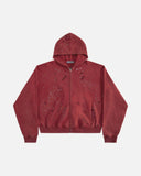 "Rhinestone" Zip-Up Sweatshirt