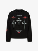 Long-Sleeved T-Shirt "Letter Cross"
