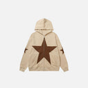 "Star Graphic" Zip-Up Sweatshirt