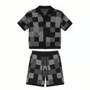 Checkered Knit Set