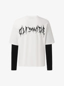 "Colorblock Patch" Long-Sleeved T-Shirt
