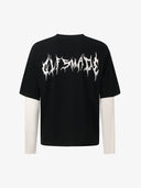 "Colorblock Patch" Long-Sleeved T-Shirt