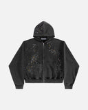 "Rhinestone" Zip-Up Sweatshirt