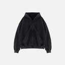 "Black Oversized" Zip-Up Sweatshirt