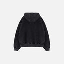 "Black Oversized" Zip-Up Sweatshirt