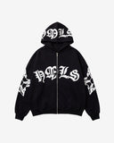 "Typographik" Zip-Up Hoodie