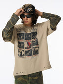 "Distressed Camo" Long Sleeve T-Shirt