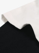 "Colorblock Patch" Long-Sleeved T-Shirt