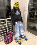 Double Waist Baggy Jeans