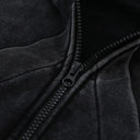 "Black Oversized" Zip-Up Sweatshirt