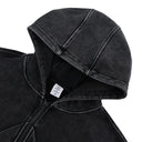 "Black Oversized" Zip-Up Sweatshirt
