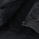 "Black Oversized" Zip-Up Sweatshirt