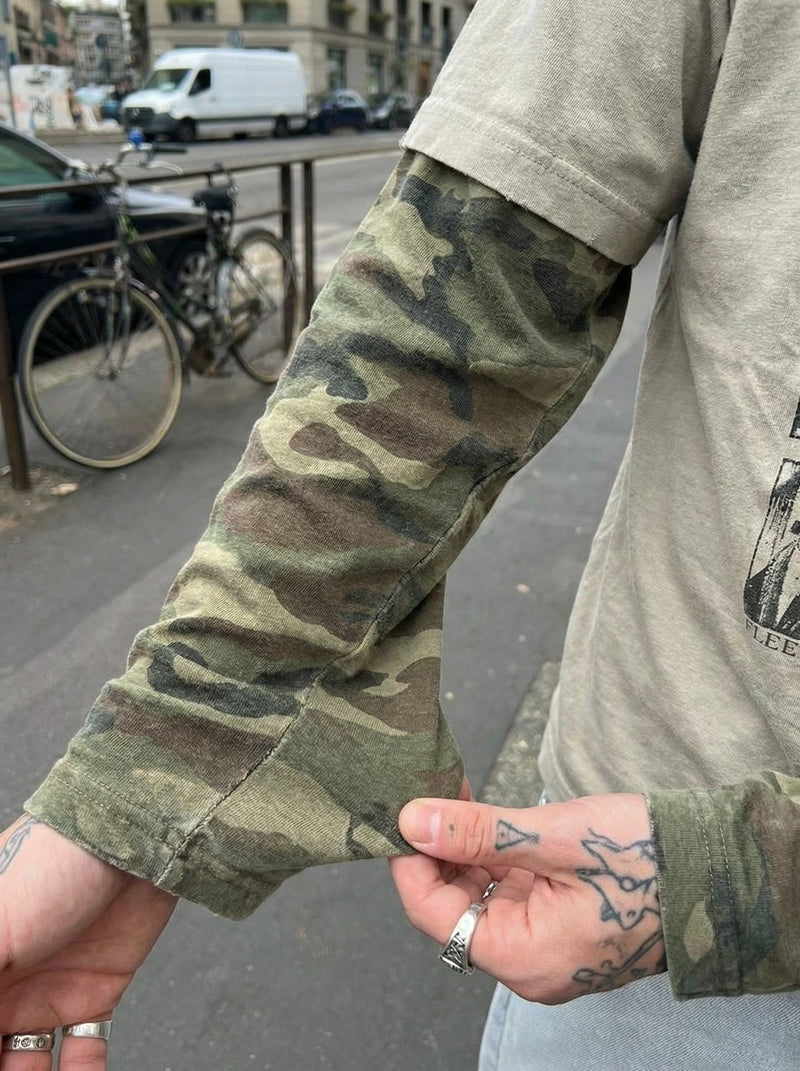 "Distressed Camo" Long Sleeve T-Shirt