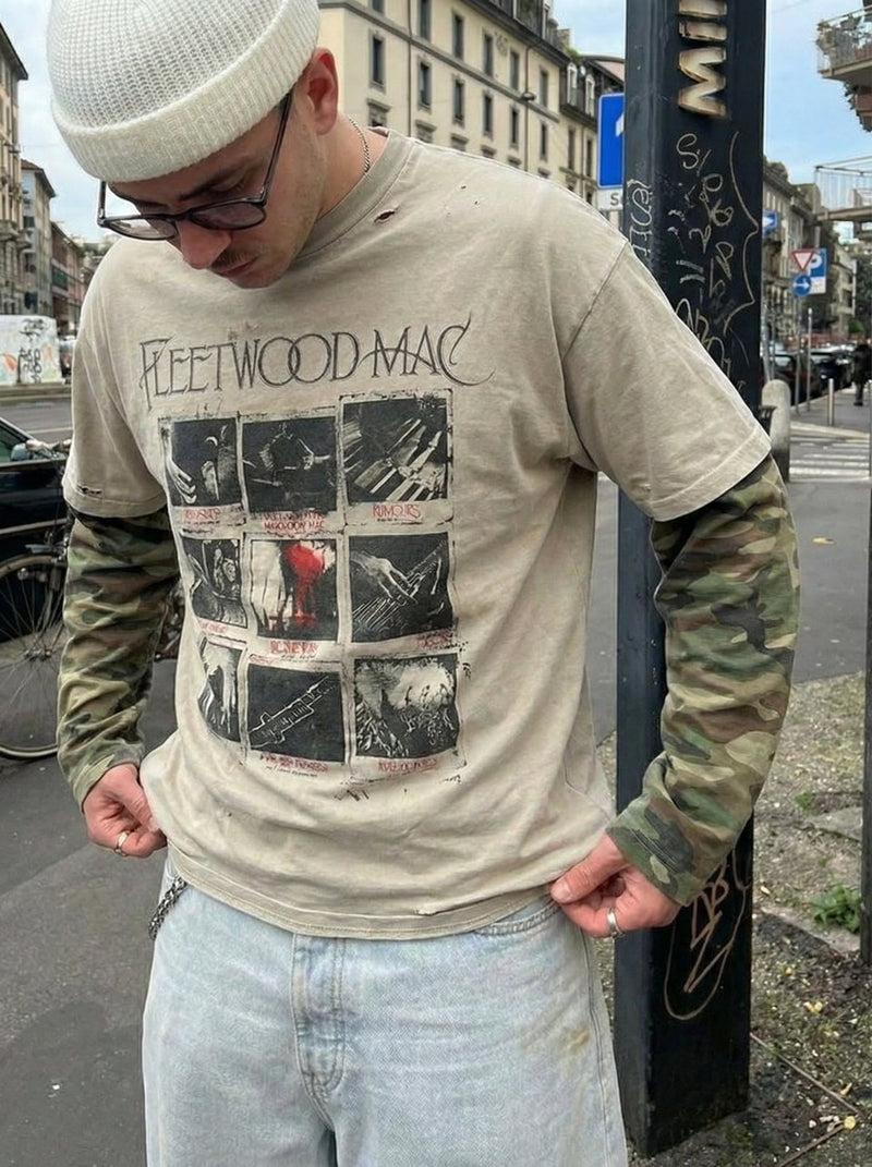 "Distressed Camo" Long Sleeve T-Shirt