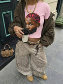 "Crazy Frank Baby Tee" T-Shirt